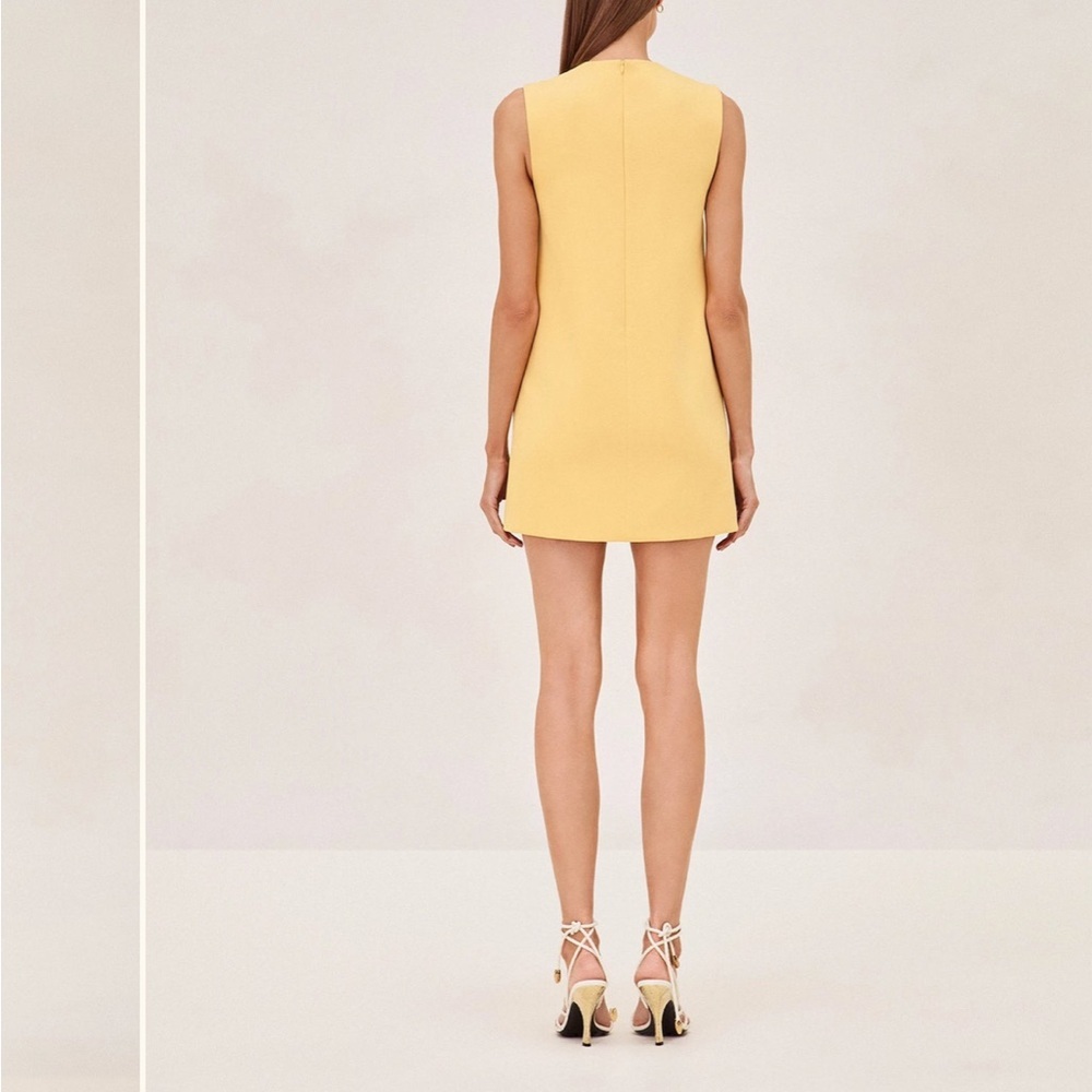 Alexis NWT Vango Yellow Mini Dress with Gold Accents - Picture 12 of 13